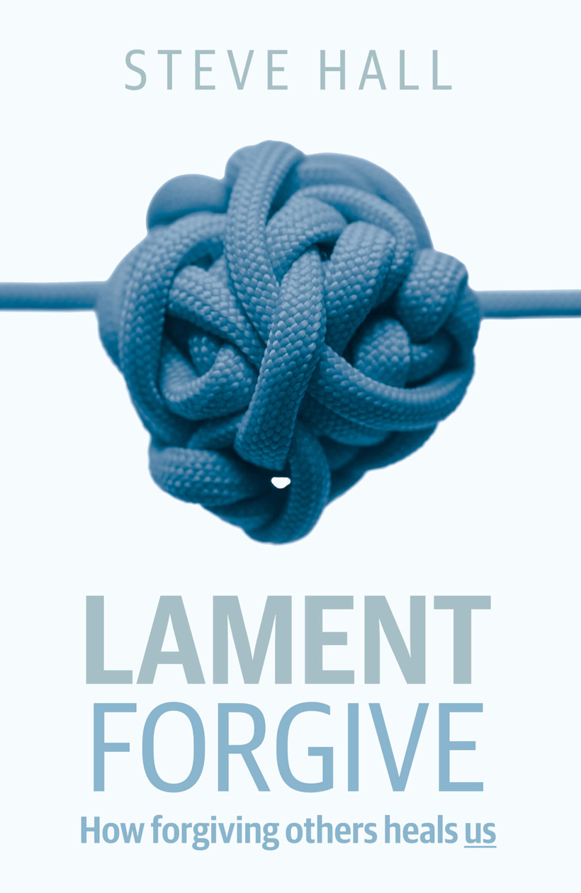 Lament Forgive by Steve Hall A large knot of blue tangled rope